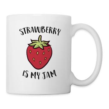 La fraise est ma confiture Fraise sucrée - Mug blanc - blanc - Droite