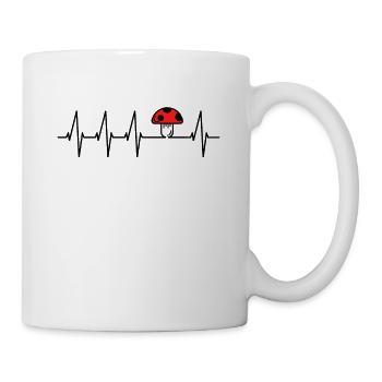 champignon - Mug blanc - blanc - Droite