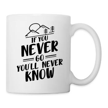 Si vous never Go You’ll Never Know v2 bw - Mug blanc - blanc - Droite