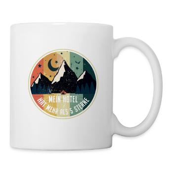 Mein Hotel Hat Mehr Als 5 Sterne Zelten Camping - Tasse - Weiß - Rechts