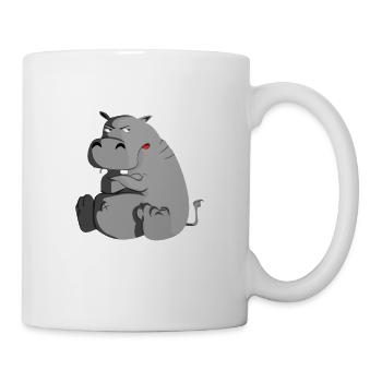 nilpferd nölpferdIst Doch Alles Beschissen Hier Nö - Tasse - Weiß - Rechts