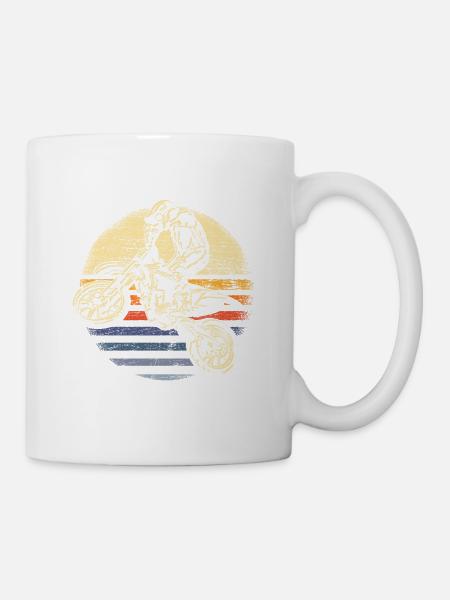 Motocross rétro - Mug blanc - blanc