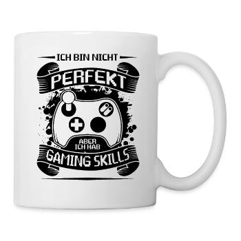 Gaming ich bin nicht Perfekt aber ich hab Gaming - Tasse - Weiß - Rechts