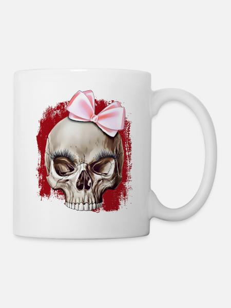 heavy metal girl - Mug - white
