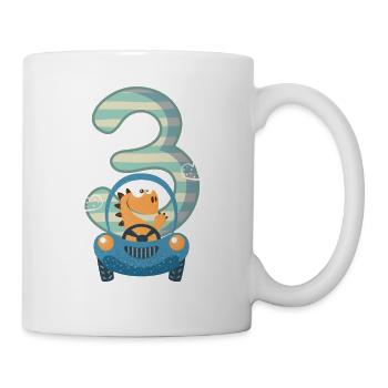 3ème cadeau d'anniversaire dinosaure dinosaure garçon - Mug blanc - blanc - Droite