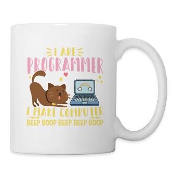I Are Programmer I Makes Computer Beep Boop Coder - Tasse - Weiß - Rechts