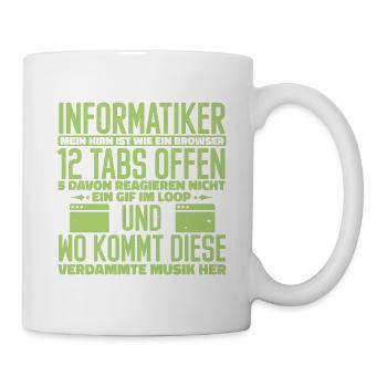Informatiker 12 Tabs Offen - Tasse - Weiß - Rechts