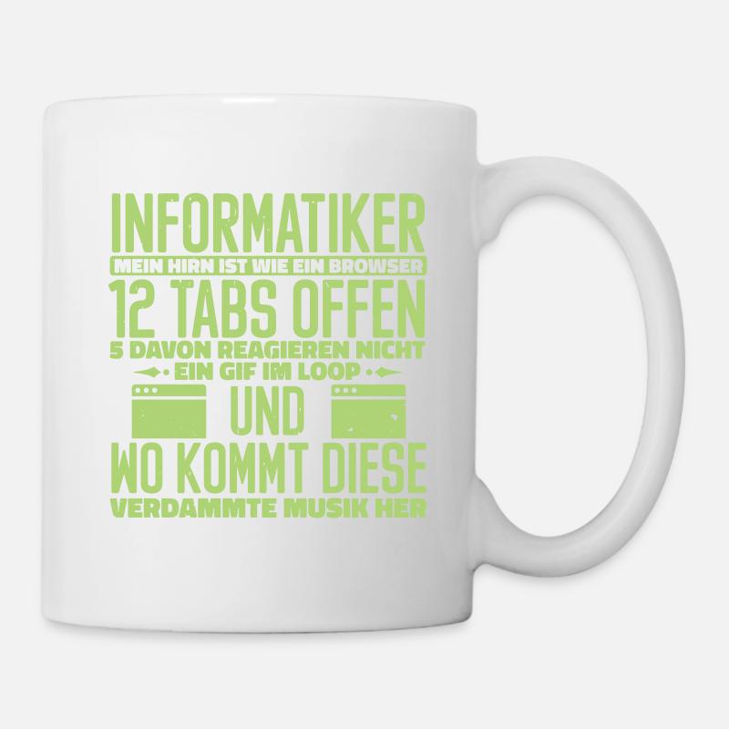 Informatiker 12 Tabs Offen - Tasse - Weiß