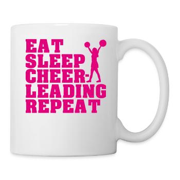 Cheerleading cheerleader saying gift women - Mug - white - Right