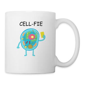 Wissenschaftliche Sprüche Lustige Witze Lehrer Cell-fie Geschenk - Tasse - Weiß - Rechts
