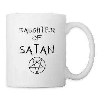 Daughter Tochter Satan Lucifer Pentagram Goth Egir - Tasse - Weiß - Rechts