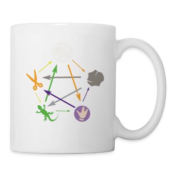Spock Echse Papier Schere Stein Sheldone - Tasse - Weiß - Rechts
