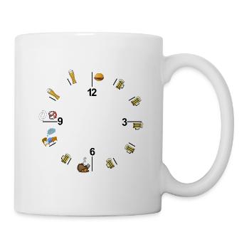 Bayrische Uhr - Tasse - Weiß - Rechts