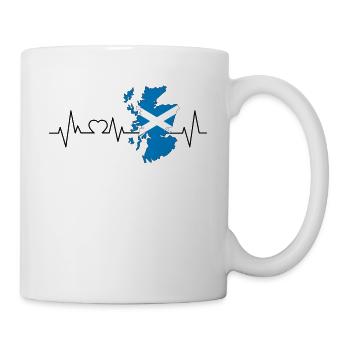 Écosse Rythme cardiaque - Mug blanc - blanc - Droite