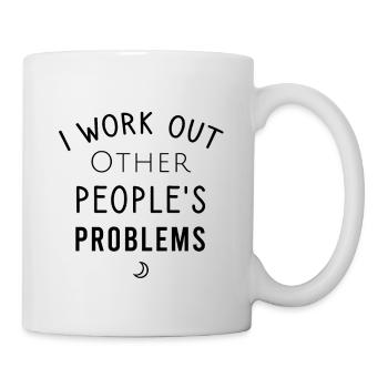 Je m’entraîne sur les problèmes des autres - Mug blanc - blanc - Droite