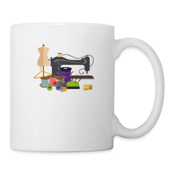 Coudre à main - Mug blanc - blanc - Droite