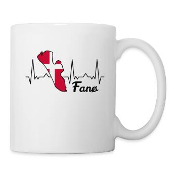 Fanø Fanö Herzschlag Dänemark Geschenk - Tasse - Weiß - Rechts