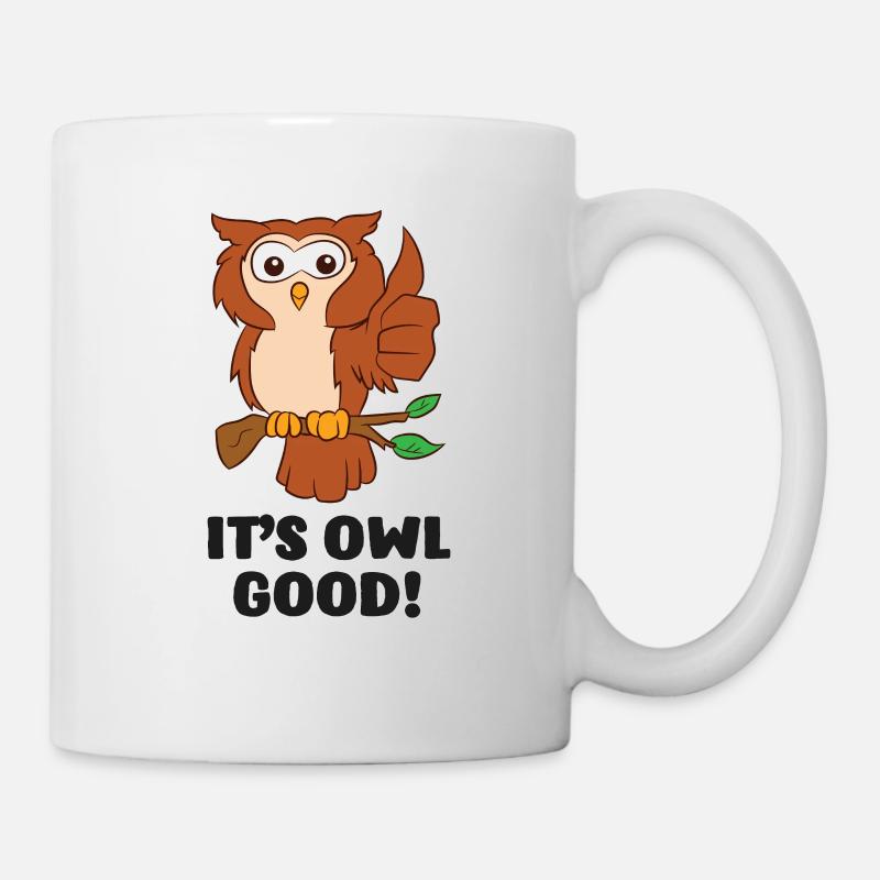Hiboux C’s Owl Good Doux Hibou - Mug blanc - blanc