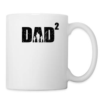 Dad to the power of 2 gift father of two dads 2 sons - Mug - white - Right