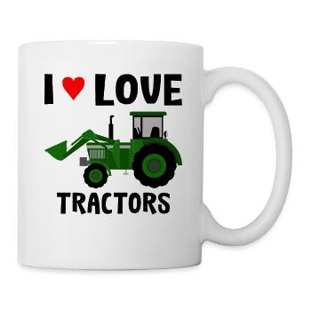 Tracteurs garçon agriculteur cadeau anniversaire - Mug blanc - blanc - Droite