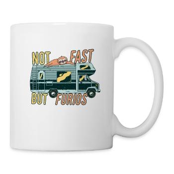 Motif drôle de caravane de campeur paresseux - Mug blanc - blanc - Droite