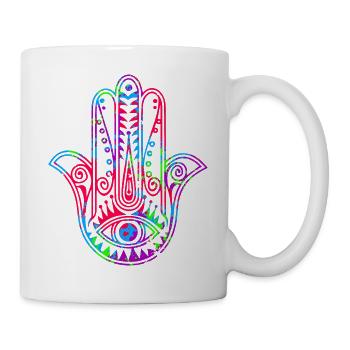 Hamsa Hand der Fatima - Tasse - Weiß - Rechts