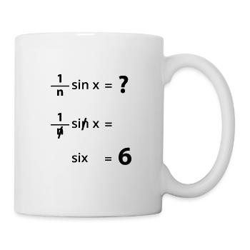 Science Funny Math Equation Physik Witz Wortspiel Geschenk - Tasse - Weiß - Rechts
