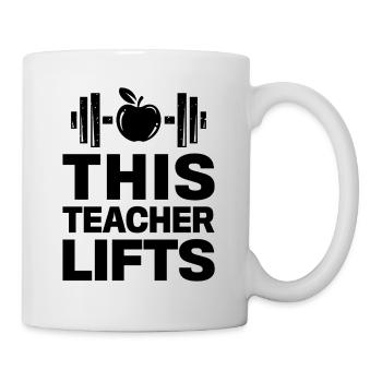 Ce professeur soulève des cadeaux drôles de professeur - Mug blanc - blanc - Droite