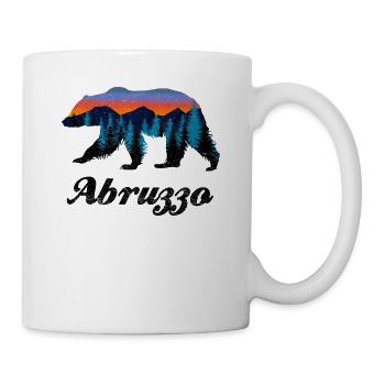 Vintage Abruzzo Bear Sunset Mountain Tree - Mug - white - Right