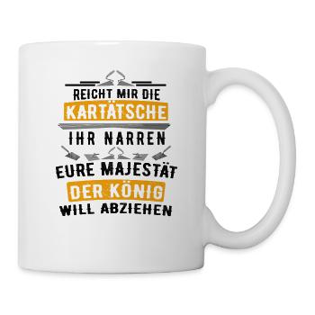Reicht mir die Der König will Estrichleger Putzer - Tasse - Weiß - Rechts