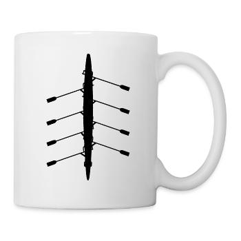 Rudern Ruderer Achter Geschenk Design Motiv - Tasse - Weiß - Rechts
