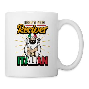 Funny Italian chef chef saying gift - Mug - white - Right