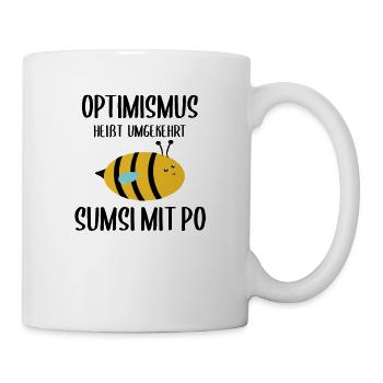 Optimismus Sumsi Mit Po Biene Hummel - Tasse - Weiß - Rechts