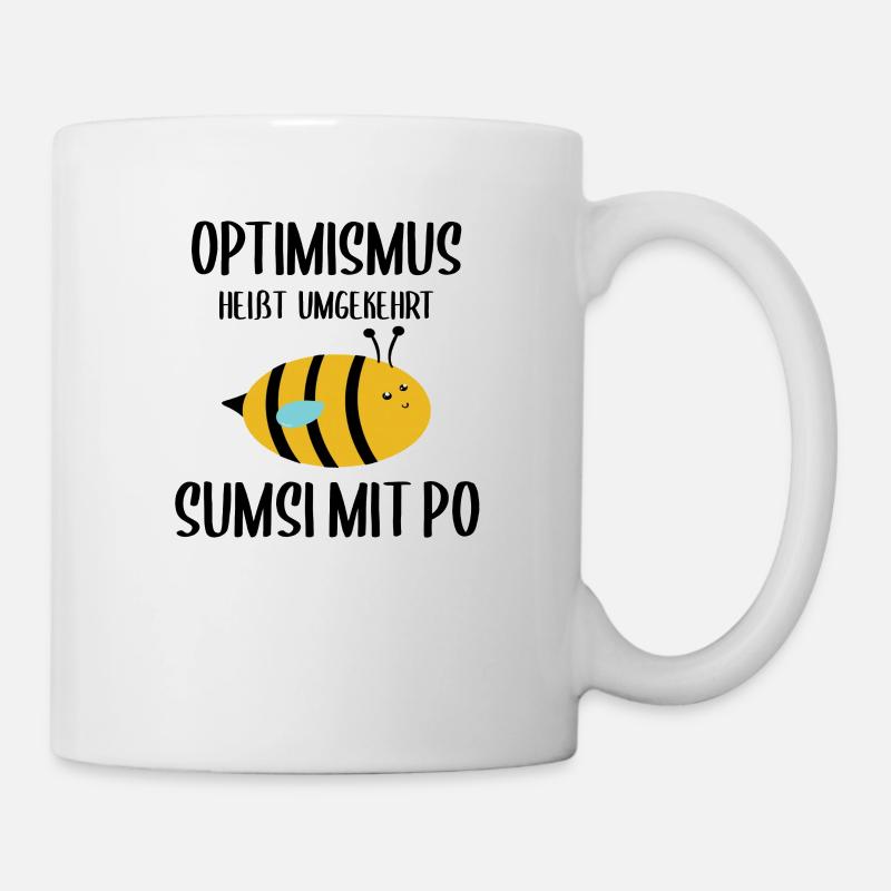 Optimismus Sumsi Mit Po Biene Hummel - Tasse - Weiß
