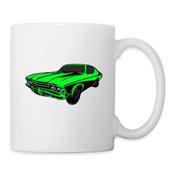 Neon Green Race Car - Mug - white - Right