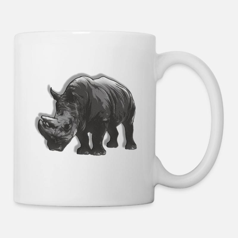 Nashorn - Tasse - Weiß