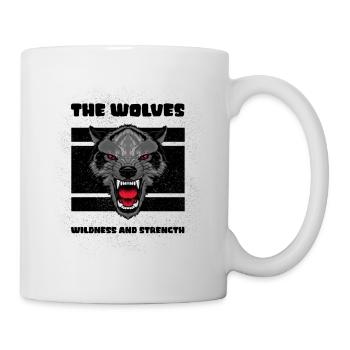 Angry wolf Wolves Animals Quotes Wolf Sayings - Mug - white - Right