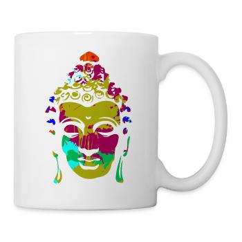 Bouddha méditation Ying Yang - Mug blanc - blanc - Droite