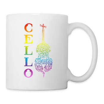 Cellist violoncello player cello - Mug - white - Right