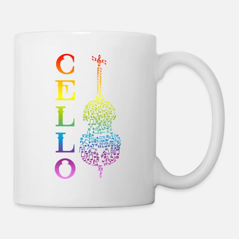 Cellistin Violoncello Spieler Cello - Tasse - Weiß