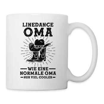 Line Dance Großmutter Tänzerin Country Western Oma - Tasse - Weiß - Rechts