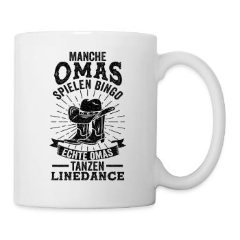 Line Dance Oma Tanzen Country Musik Großmu - Tasse - Weiß - Rechts