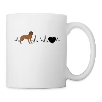 Bayerischer Gebirgsschweisshund Herzschlag BGS - Tasse - Weiß - Rechts