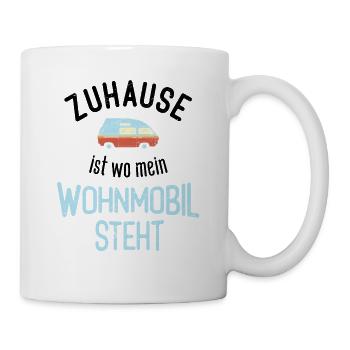 Wohnwagen/Wohnmobil Zuhause Ist Wo Mein Wohnmobil - Tasse - Weiß - Rechts