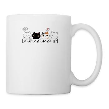 Freunde Lustige Katzen Designs sweet Cats Damen - Tasse - Weiß - Rechts