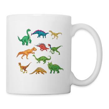 Dinosaur Types Graphics Dino T-Rex Boys Dinos - Mug - white - Right