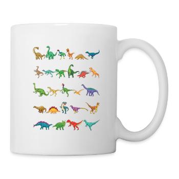 Dinosaur Types Alphabet AZ Dino ABC T-Rex Dino - Mug - white - Right
