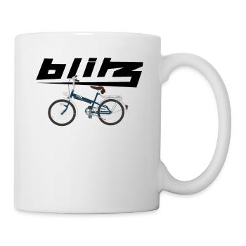 DDR Blitz Fahhrad Rad Radfahren Fahrradfahren - Tasse - Weiß - Rechts
