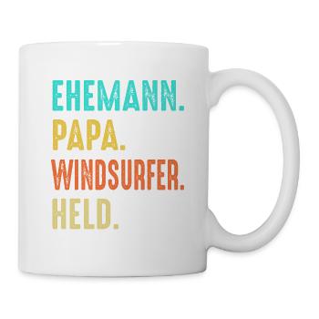 Windsurfen Papa Vater Windsurfer Surfer Vatertag - Tasse - Weiß - Rechts