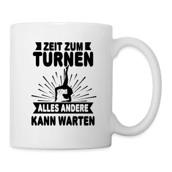 Turnen Turner Akrobat Gymnastik Turnhalle Geschenk - Tasse - Weiß - Rechts